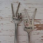 2021 Garden Decoration Fork Garden Marker Hippie Garden Art Re Purposed Flatwa Latware Grille Fork Statue Plant Decoration - Image 3