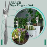 2021 Garden Decoration Fork Garden Marker Hippie Garden Art Re Purposed Flatwa Latware Grille Fork Statue Plant Decoration - Image 6