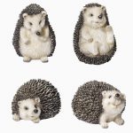 4-pc Hedgehog Ornaments Garden Animals Outdoor Decorations Decorative Statues garden decoration accessories - Image 2