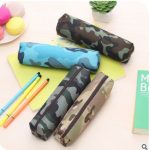 Camouflage zipper pen bag Canvas Pencil Bag Storage Office School Supply Promotional Gift Stationery