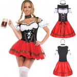 Carnival Lady The Munich Oktoberfest Costume Germany Bavarian Beer Maid Waiter Cosplay Parade Tavern Fancy Party