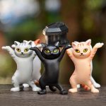 Cat Pen Holder Black Cat Carrying Coffin Bracket Cute Funny Cat Weightlifting Pen Holder For Kids Adult Doll Toy Gift Home Decor - Image 2