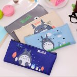 Cute Kawaii Fabric Pencil Case Lovely Cartoon Totoro Pen Bags For Kids Gift School Supplies