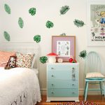 Funlife Green Palm Leaf Wall Stickers Modern Design Nordic Home Decor,Waterproof Bedroom Decoration Children Kids Room Stickers - Image 2