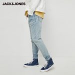 JackJones Men's Splice Sporty Vintage Streetwear Regular fit Tight-leg Jeans| 220232523 - Image 2