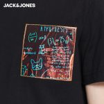 JackJones New Arrival Men's 100% Cotton Laser Letter Printed Short-sleeved T-shirt|220201537 - Image 4