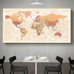 Modern minimalist world map posters and canvas paintings, modern Nordic wall art prints, decorate home living room and office - Image 3