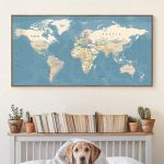 Modern minimalist world map posters and canvas paintings, modern Nordic wall art prints, decorate home living room and office - Image 5