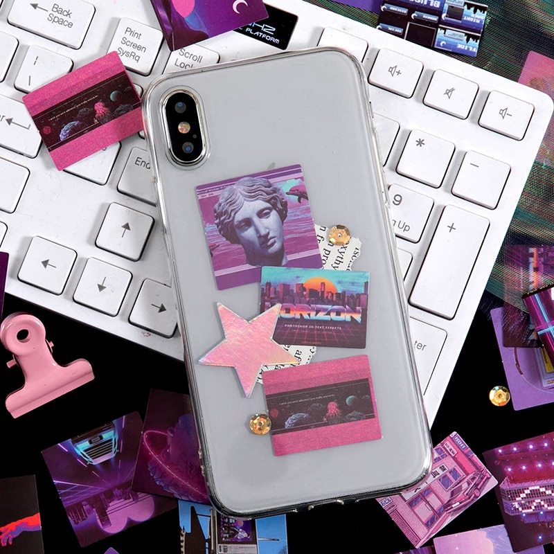 Mohamm-46Pcs-Night-Buoyancy-Series-Stickers-Decoration-Scrapbooking-Paper-Creative-Stationary-Office-Accessories-Art-Supplies Mohamm 46Pcs Night Buoyancy Series Stickers Decoration Scrapbooking Paper Creative Stationary Office Accessories Art Supplies - Image 1