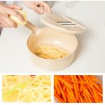 Multi-function Graters Round Mandoline Slicer Food Slicer Shredded Kitchen Tool Adjustable Household Kitchenware with Container - Image 4