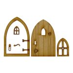 New Hot Fairy Door and Windows Set for Trees Miniature Wooden Fairy Pixie Garden Outdoor Decor for Home Kids USJ99 - Image 6