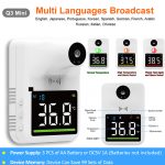 Non-Contact Digital Thermometer Wall-Mounted Infrared Forehead Thermometer LCD Display School/Office/Metro Wall Thermometer - Image 2