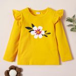 PatPat 2021 New Arrival Autumn and Spring 3-pack Girls T-shirt Floral Dots Long-sleeve Tee Sets Children Clothing - Image 2