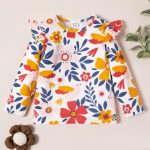 PatPat 2021 New Arrival Autumn and Spring 3-pack Girls T-shirt Floral Dots Long-sleeve Tee Sets Children Clothing - Image 3