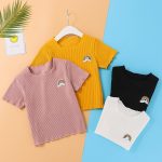 PatPat Baby/Toddler Rainbow Solid Tee with Wood Ear - Image 2