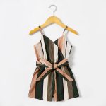 PatPat Colorful Vertical Stripe Matching Sling Shorts Rompers - Image 3