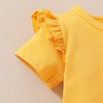 PatPat Solid Short-sleeve Top and Allover Shorts with Headband Set - Image 4