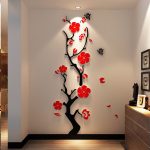 Plum flower 3d Acrylic mirror wall stickers Room bedroom DIY Art wall decor living room entrance background wall decoration - Image 2