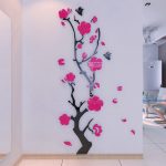 Plum flower 3d Acrylic mirror wall stickers Room bedroom DIY Art wall decor living room entrance background wall decoration - Image 3