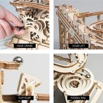 Robotime Rokr 4 Kinds Marble Run DIY Waterwheel Wooden Model Building Block Kits Assembly Toy Gift for Children Adult Dropship - Image 3