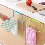 1/4 PC Kitchen Organizer Towel Rack Hanging Holder Bathroom Cabinet Cupboard Hanger Shelf For Kitchen Supplies Accessories