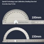 180 Degree Protractor Metal Angle Finder Goniometer Angle Ruler Stainless Steel Woodworking Tools Rotary Measuring Ruler 100/150 - Image 4