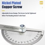 180 Degree Protractor Metal Angle Finder Goniometer Angle Ruler Stainless Steel Woodworking Tools Rotary Measuring Ruler 100/150 - Image 5