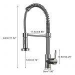 Deck Mounted Flexible Kitchen Faucets Pull Out Mixer Tap Black Hot Cold Kitchen Faucet Spring Style with Spray Mixers Taps E9009 - Image 2