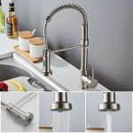 Deck Mounted Flexible Kitchen Faucets Pull Out Mixer Tap Black Hot Cold Kitchen Faucet Spring Style with Spray Mixers Taps E9009 - Image 3