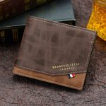 Fashion Men's Wallet Money Bag Solid Color Leather Business Short Wallet Famous Vintage Walltes Multi-card Soft Purse Coin Bag