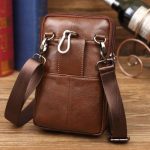 Fashion New style Men Genuine Leather Waist Bag Cell/Mobile Phone Coin Purse Pocket Belt  Military Male Crossbody Shoulder Bag - Image 2