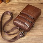 Fashion New style Men Genuine Leather Waist Bag Cell/Mobile Phone Coin Purse Pocket Belt  Military Male Crossbody Shoulder Bag - Image 3