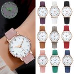 Ladies  Diamond-Studded Luminous Retro Female Watch Leather Belt Quartz Watch Women Simplicity Casual Decoration Wristwatches - Image 2