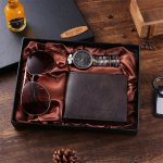 New Watches For Men 3pcs/set Boutique Gift Set Business Casual Quartz Watch Sunglasses Wallet Set Gifts Box Drop Shipping
