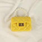 Pearl Portable Rhombic Chain Jelly Bag Fashion Shoulder Diagonal Ladies Bag jelly purse  handbags - Image 2