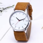 SHSHD Fashionable casual men's calendar belt quartz watch military watches men table calendar watc Big dialh students watch - Image 3