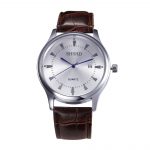 SHSHD Fashionable casual men's calendar belt quartz watch military watches men table calendar watc Big dialh students watch - Image 4