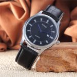 SHSHD Fashionable casual men's calendar belt quartz watch military watches men table calendar watc Big dialh students watch - Image 6