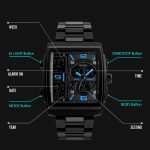 SKMEI Japan Quartz Digital movement Dual Dispaly Men's Clock Military 3 Time Countdown Male Sport Watches Relogio Masculino 1274 - Image 5