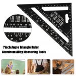 Triangle Ruler 7inch Aluminum Alloy Angle Protractor Speed Metric Square Measuring Ruler For Building Framing  Tools Gauges - Image 2