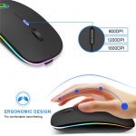 Wireless Mouse Bluetooth Mouse Wireless Computer Mouse RGB Rechargeable Ergonomic LED Backlit Mause Silent Mice For Laptop PC - Image 4