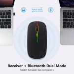 Wireless Mouse Bluetooth Rechargeable Mouse Ultra-thin Silent LED Colorful Backlit Gaming Mouse For iPad Computer Laptop PC - Image 2