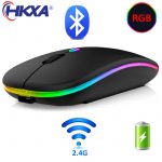 Wireless Mouse RGB Bluetooth Computer Mouse Silent Rechargeable Ergonomic Mause With LED Backlit USB Optical Mice For PC Laptop