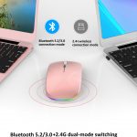 Wireless Mouse RGB Bluetooth Computer Mouse Silent Rechargeable Ergonomic Mause With LED Backlit USB Optical Mice For PC Laptop - Image 4