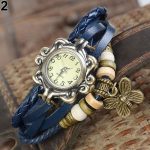 Women's Casual Vintage Multilayer Butterfly Faux Leather Bracelet Wrist Watch Ladies Female Clock Montre Femme Relogios 2017 Hot - Image 2