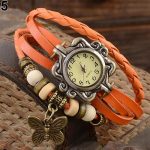 Women's Casual Vintage Multilayer Butterfly Faux Leather Bracelet Wrist Watch Ladies Female Clock Montre Femme Relogios 2017 Hot - Image 5