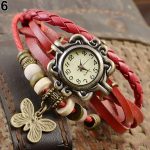 Women's Casual Vintage Multilayer Butterfly Faux Leather Bracelet Wrist Watch Ladies Female Clock Montre Femme Relogios 2017 Hot - Image 6