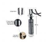 ZORCVENS Men Glass Cylinder Aromatherapy Essential Oil Perfume Pendant Necklace Cremation Stainless Steel Male choker Jewelry - Image 5